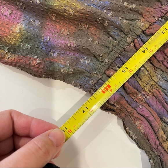 Anthropologie Current Air Metallic One Sleeve Dress Sz L - Picture 13 of 16